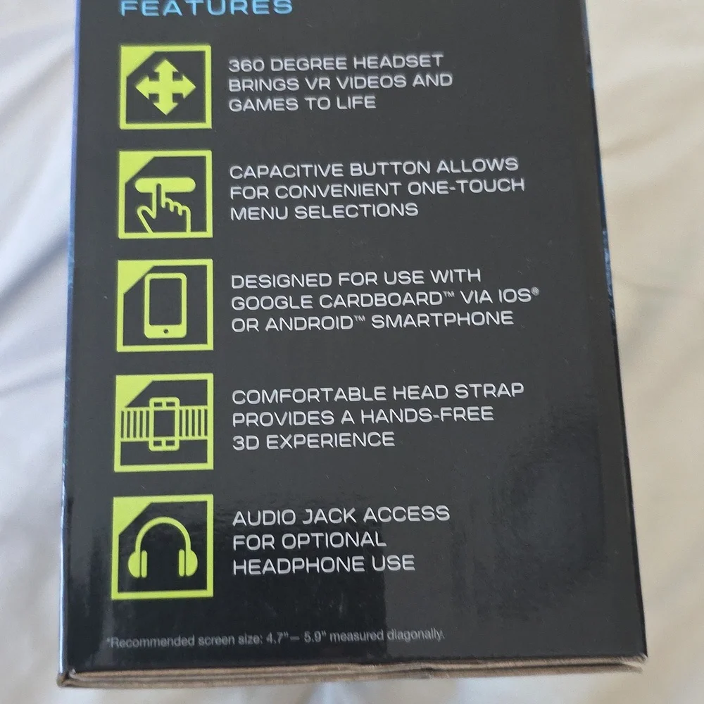 New Sharper Image Smartphone 360° VR Headset - Blue